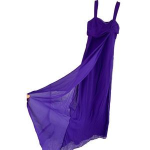 Davids Bridal Junior Girls Bridesmaid Size 16 Dress Purple Bling Wrap 6354 NWT